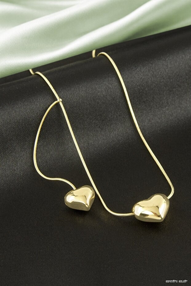 Spt-Gld Heart Luxury Steel (233735) Necklace Yellow