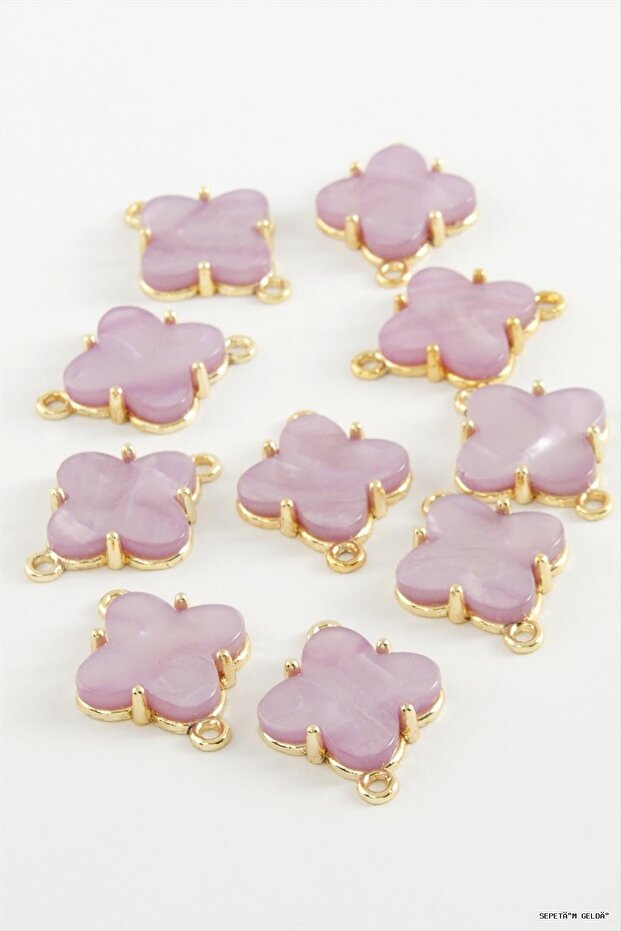 Spt-Gld Flower Single Handle Polyester Bracelet and Pendant Horse 1 (234826) Piece Lilac