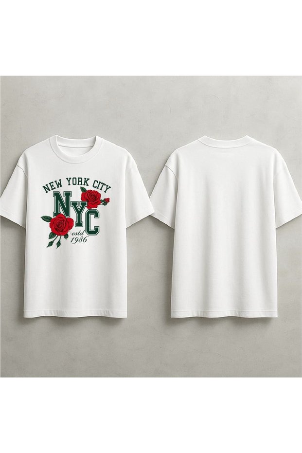 New York City Printed Oversized T-Shirt