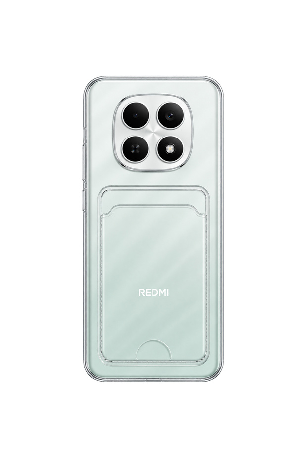 Redmi Note 15 Compatible Transparent Silicone Case with Card Holder Detail |   Yuki Series