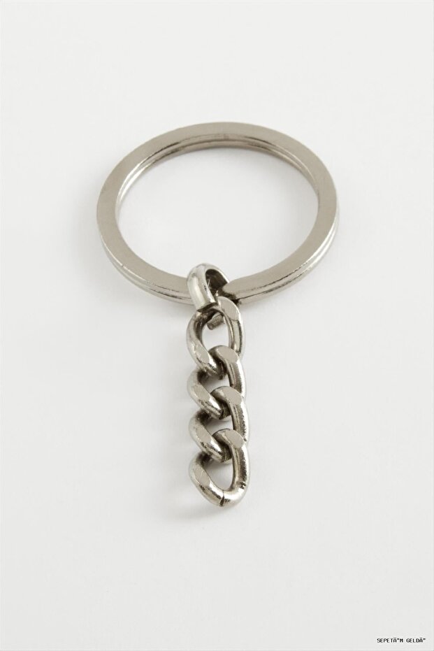 Spt-Gld Thick Metal Keychain Horse 3 cm (03909) Silver Color