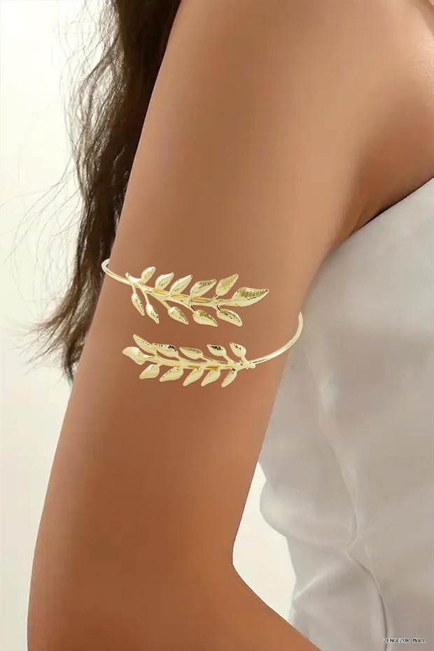 Zngzrmll Leaf Figured Upper Arm Pazu (34358) Bracelet Yellow
