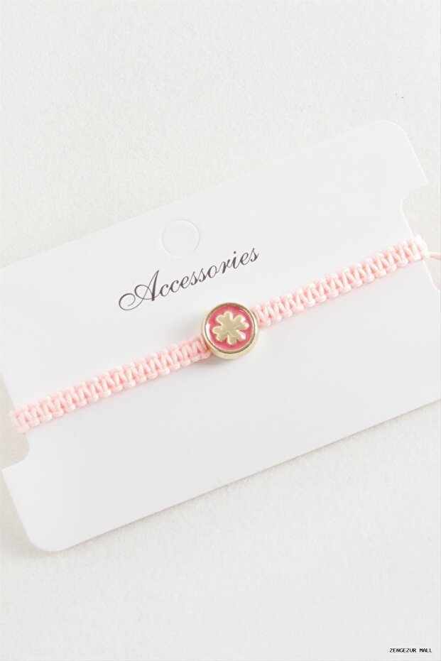 Zngzrmll Yonca Macrame Braided Bracelet (25341) Pink