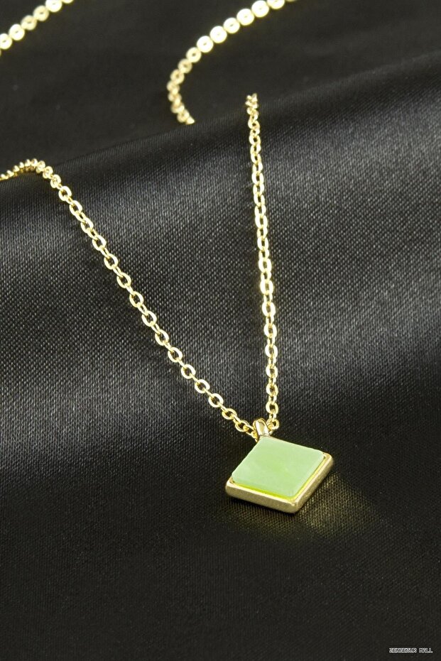 Zngzrmll Square Polyester (42008) Pendant Green