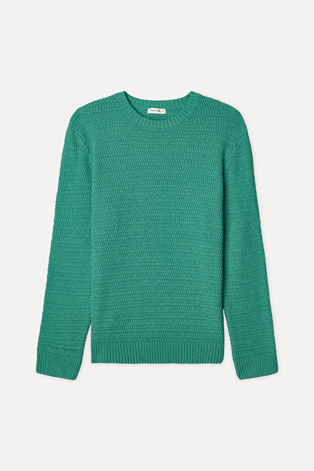 Men's Green Crew Neck Sweater