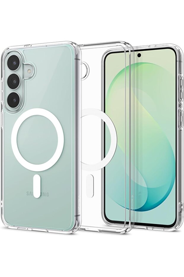 Ultra Hybrid MagFit Samsung Galaxy S26 FE Case [MagSafe] Cover (2026) - Clear White