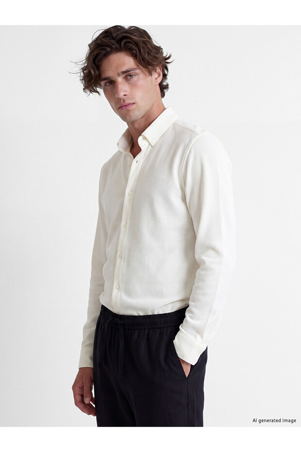 Lcw Vision Slim Fit Textured Men's Shirt