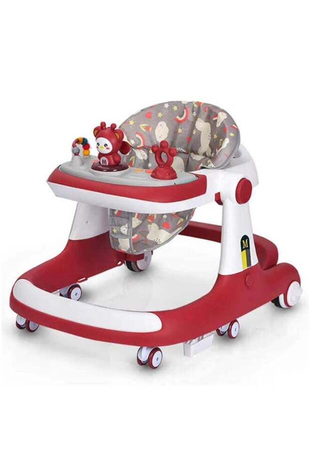 Safe Adjustable Baby Walker with Interactive Toy