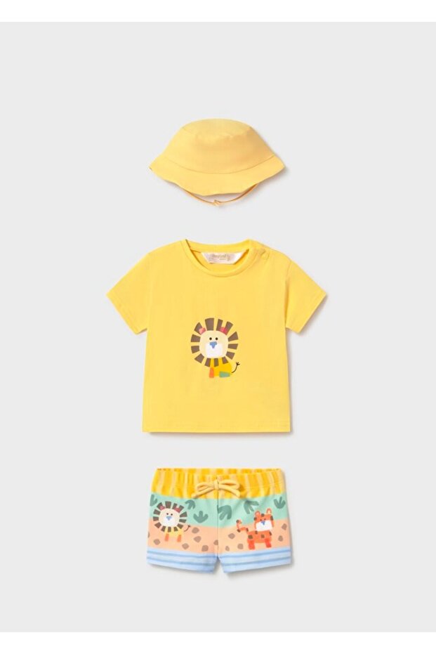 Boy's Hat and Swimsuit Set