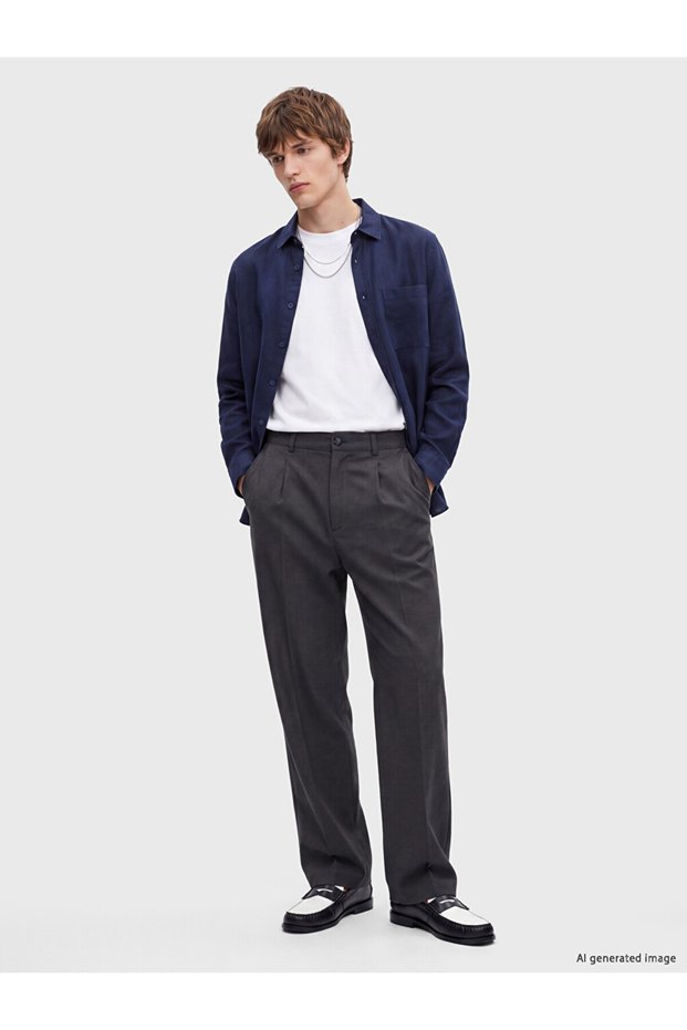 Quality Parts from Çelebi Store Standard Fit Pleated Men's Trousers