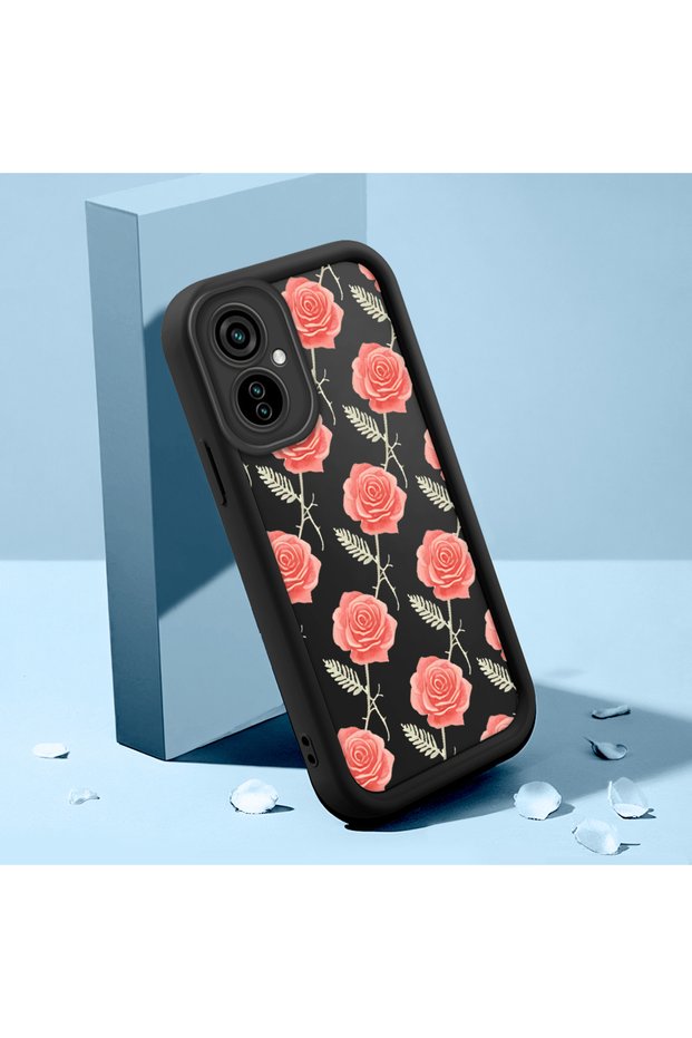 Tecno Camon 19 Neo Compatible Retro Pink Rose Printed Case, Sturdy Hard Body