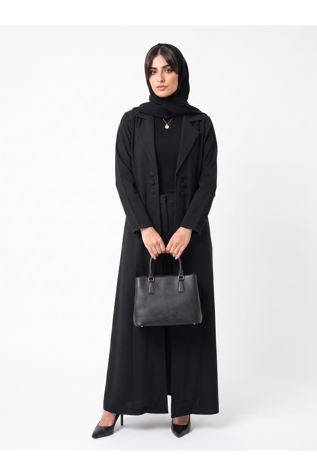 عباءة كلاسيكية بتصميم البليزر - HM