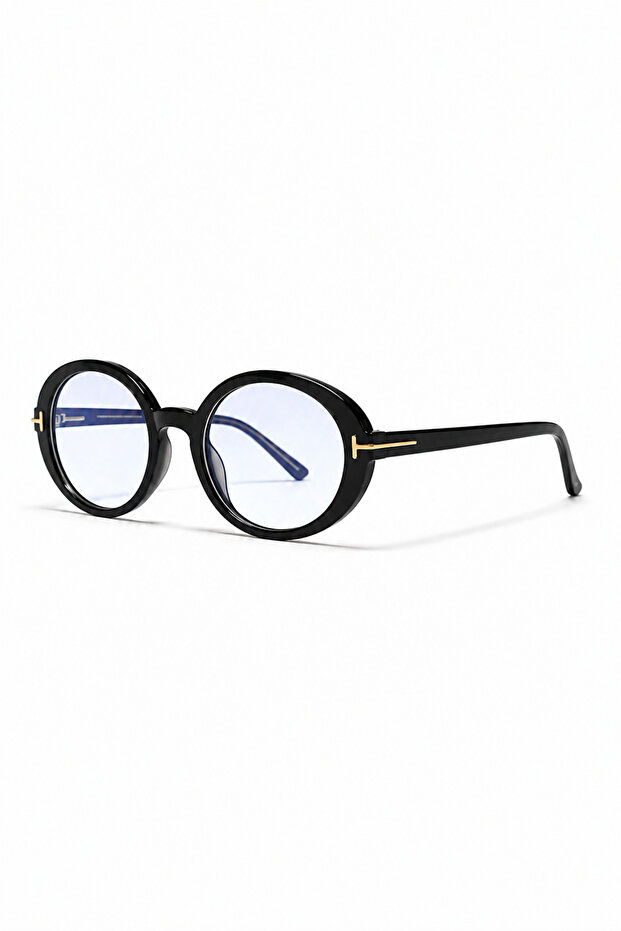 Blue Block Women's Buckle New Season Blue Light Protection Glasses Black Frame