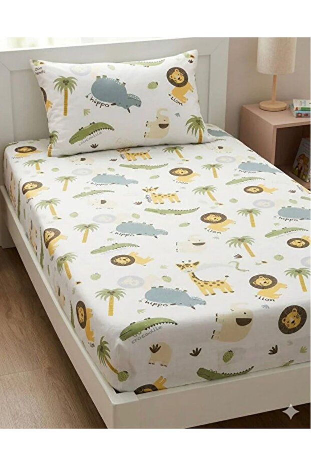 Single Elastic Sheet Set + Pillowcase 100X200