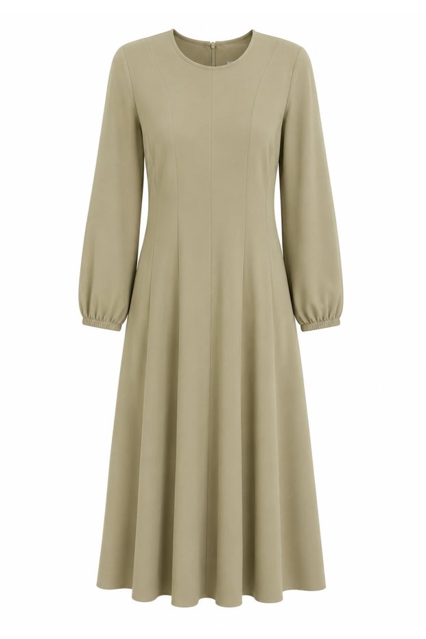 Crew Neck A-Line Dress
