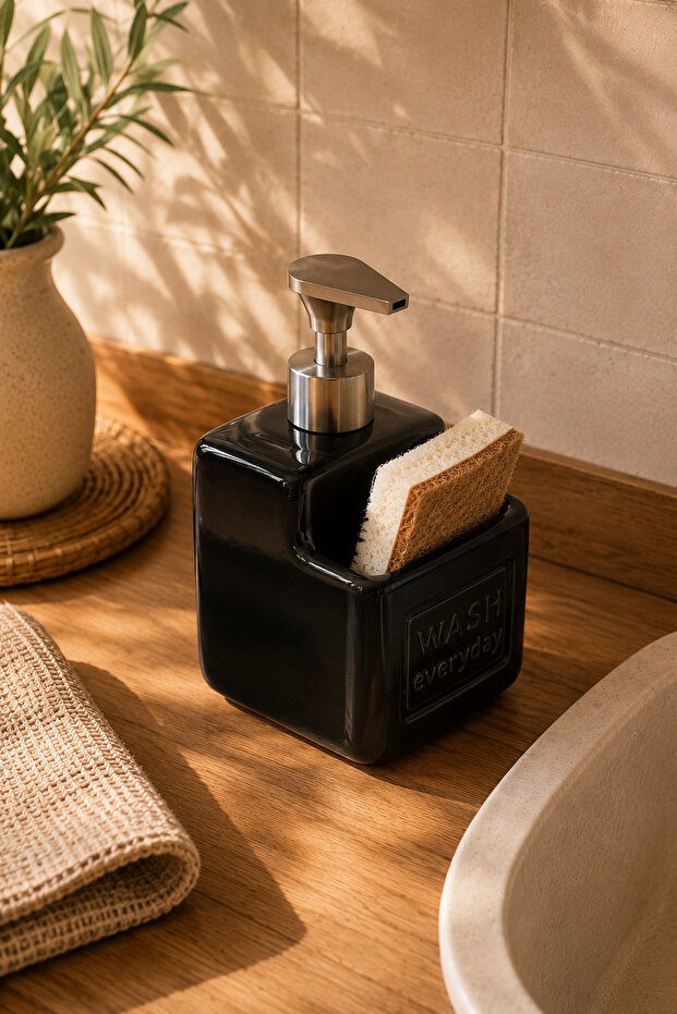 Ashton Black Liquid Soap Dispenser 500 ml