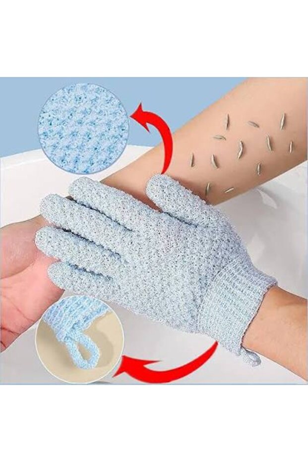 Exfoliating Bath Gloves – Dead Skin & Body Scrubbing Gloves 1 Pair