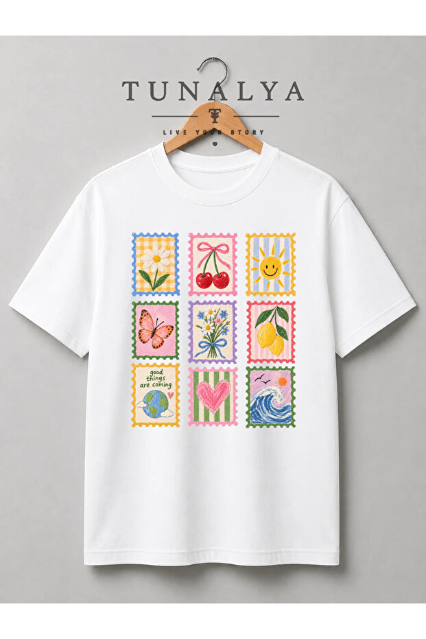 Tunalya Energetic and Fresh, Specially Designed for Summer Days, Premium Printed Unisex Cotton T-Shirt