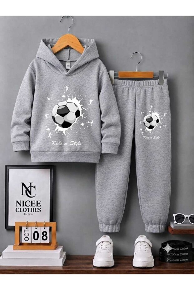 Children's Tracksuit Set Unisex (White Top Printed Winter)