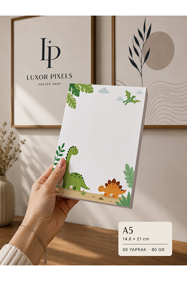 Cute Dinosaur Themed Czech Pull-Off Notepad 50 Sheets - Notepad - Memo Pad