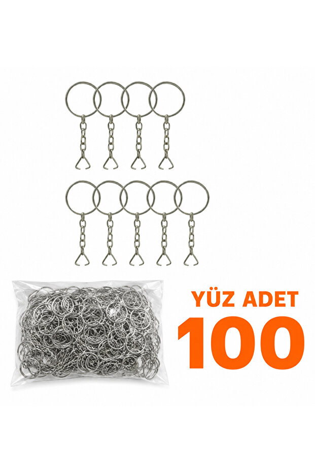 Set of 100 Keychain Rings