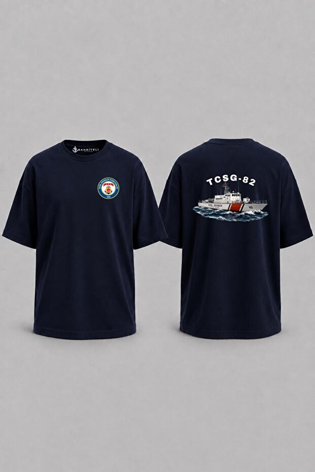 Oversize Tcsg-82 Interwaves V2 Pocket and Back Printed Unisex T-Shirt