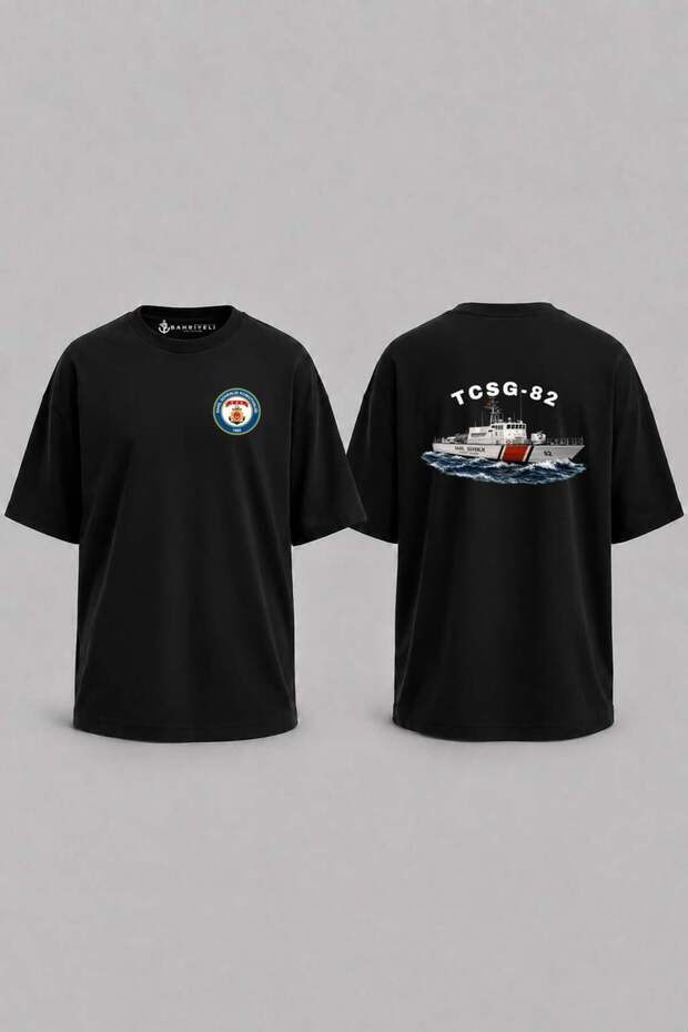 Oversize Tcsg-82 Interwaves V2 Pocket and Back Printed Unisex T-Shirt