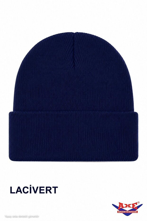 Unisex Winter Folded Basic Knitwear Beanie Warm Soft Textured Flexible Classic Beanie