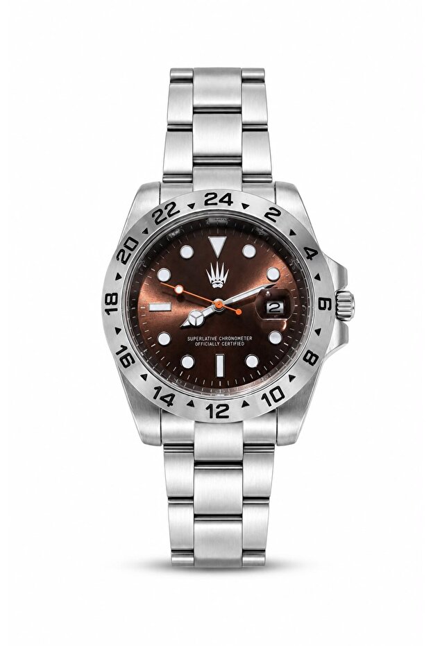 Daytrack Silver Red Steel Wristwatch