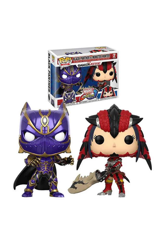 Pop! Games: Marvel Vs. Capcom- Black Panther vs Monster Hunter 2 pack