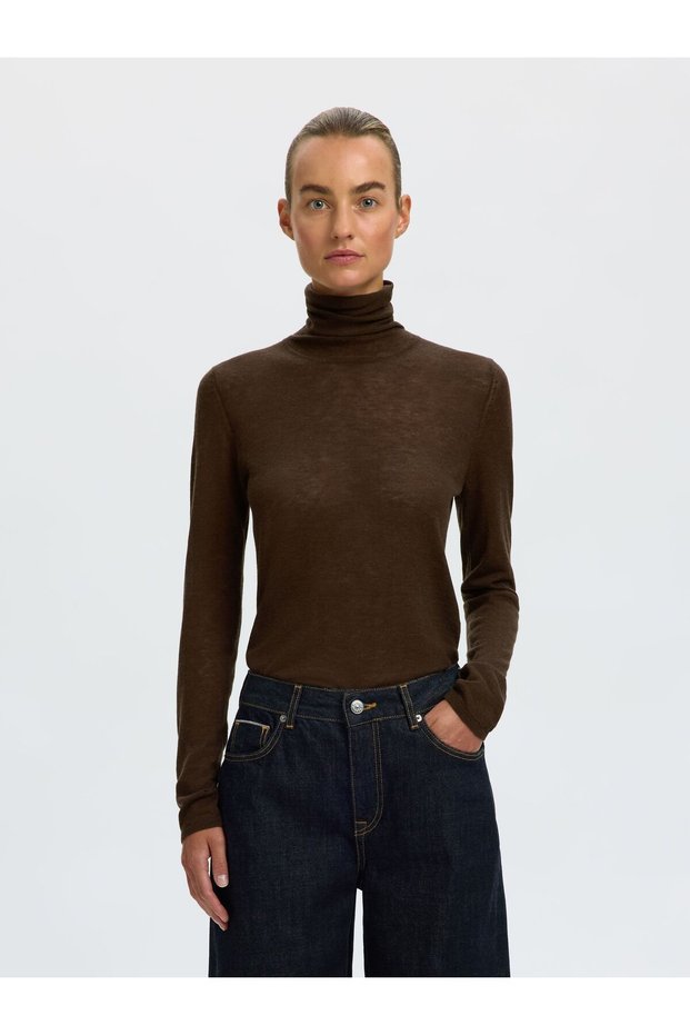 Rollkragenpullover aus Merinowolle