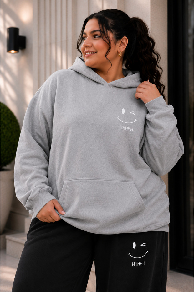 Women's Plus Size 3 Thread Raster Hooded 2-Piece Tracksuit Set Oversize Hoodie Loose Leg Pants Casual L XL 2XL 3XL 4XL 5XL 6XL 7XL 8XL