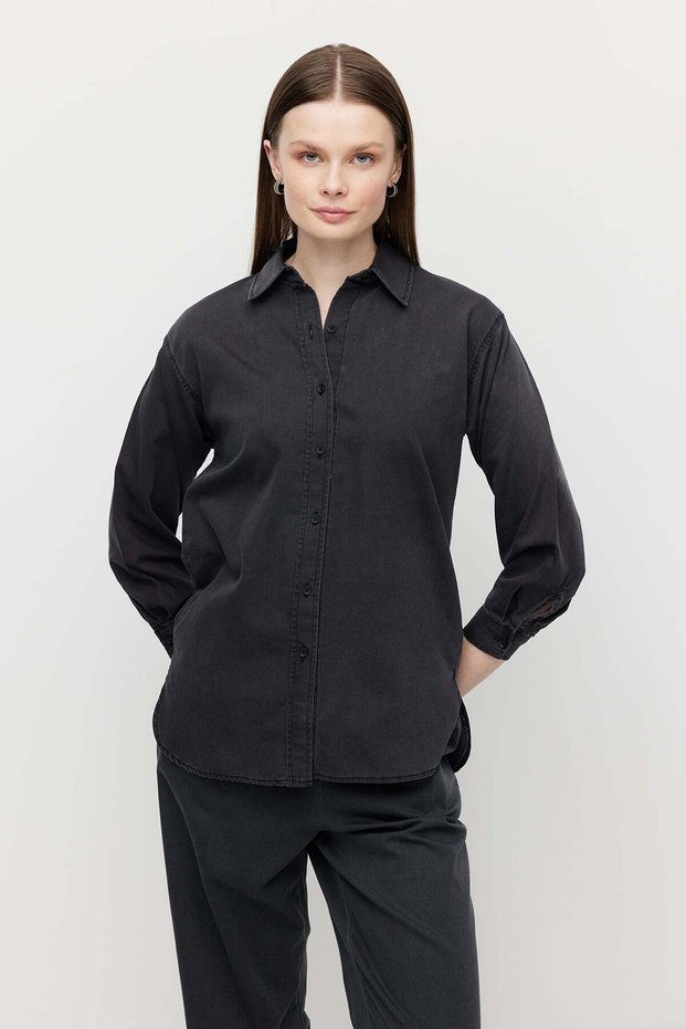 Cămașă pentru femei basic denim