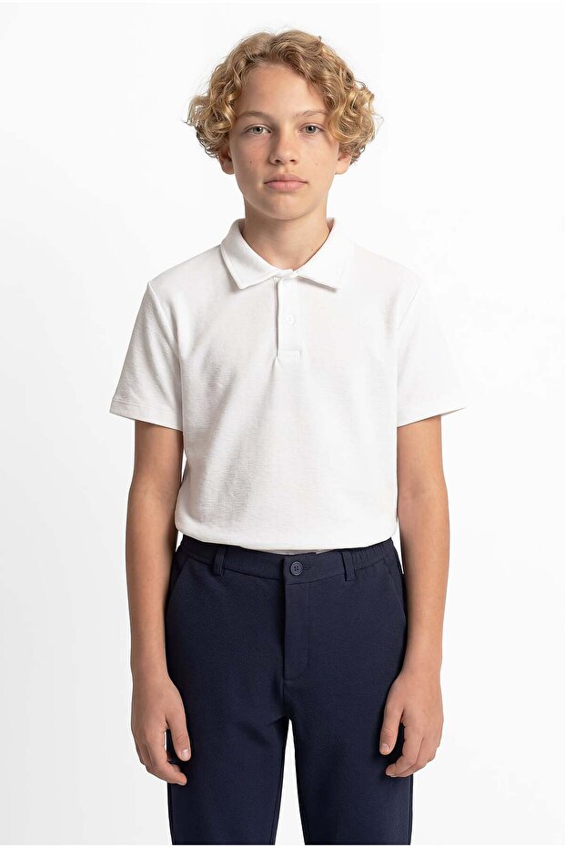 Boy's polo neck t-shirt