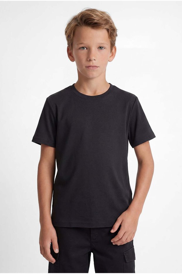 Boy's Crew Neck Basic T-Shirt
