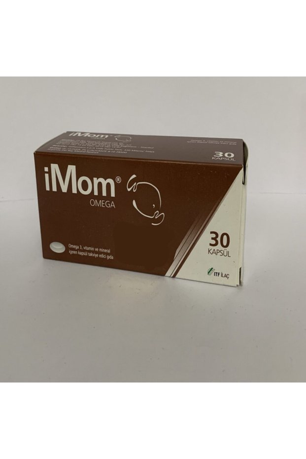 Imom Omega3, Nutrient-Containing Supplement Food with Minerals and Vitamins 30 Capsules