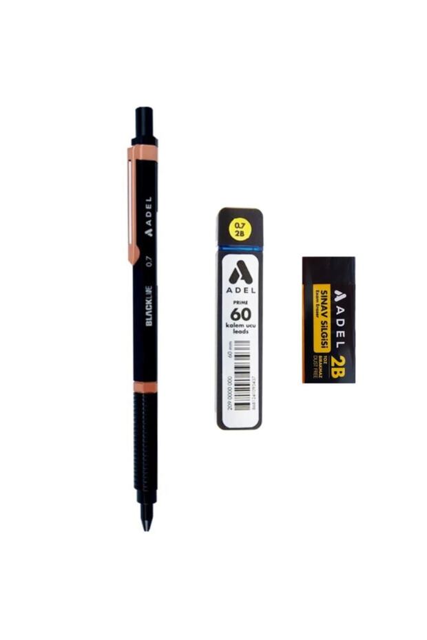 Blackline Metal Body Versatile Pen Black-rose 0.7 + 0.7 Nib 60's + Eraser
