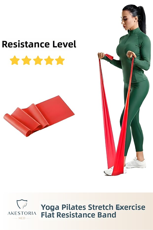 Yoga Elastic Bands, Yoga Pilates Stretch Long Exercise Flat Resistance Band (1 Piece)