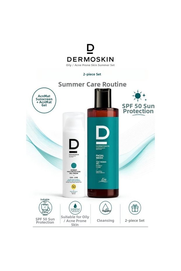 Acnmat Güneş + Acgun Gel'Oily/Acne-Prone Skin Summer Set