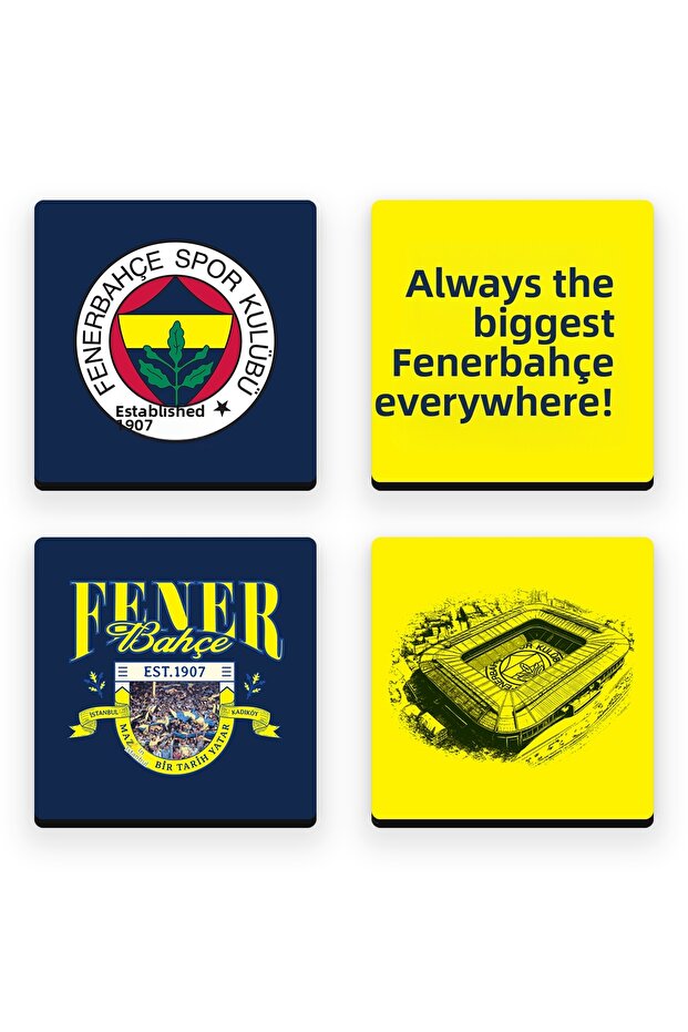 Stadium Slogan Wooden Coasters (Set of 4) - Licensed Original
