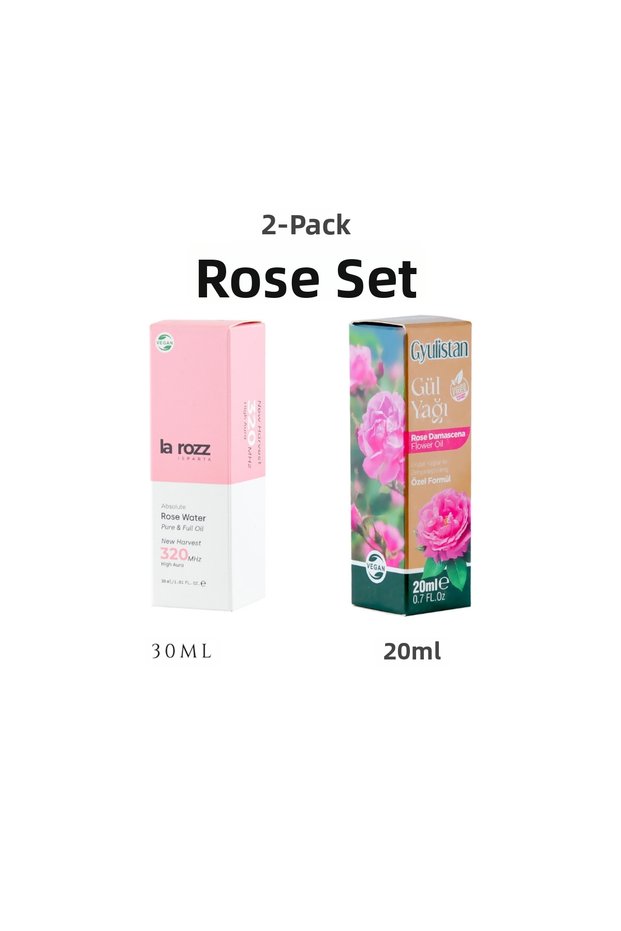 Pure Rose Water 30ml and Rose Oil 20ml Skin Care Set