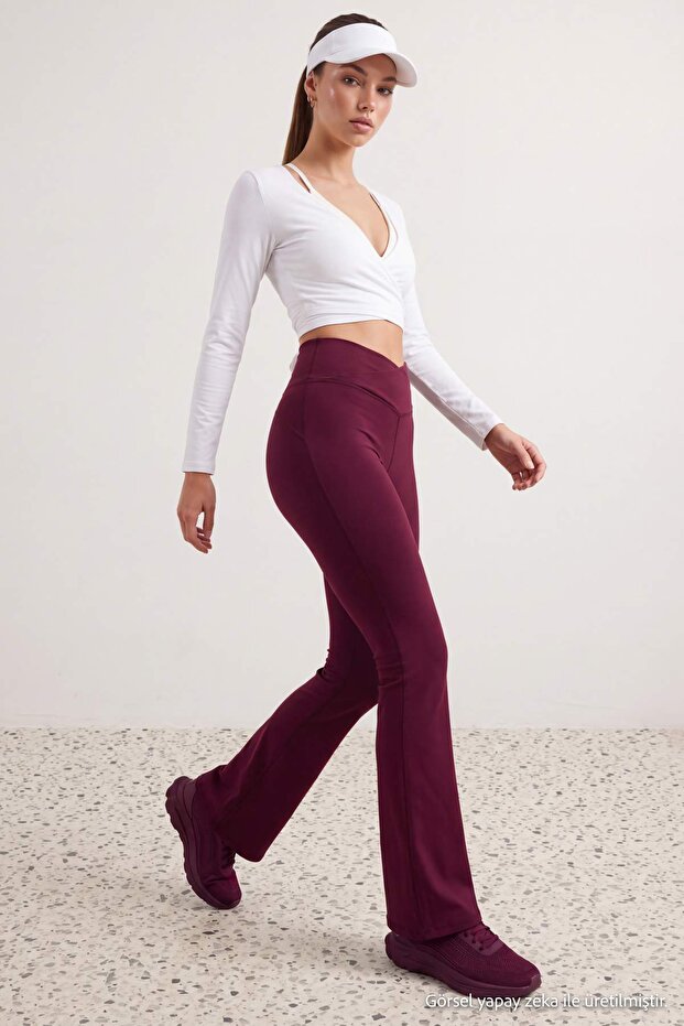 Ecru Micro Tied Double Breasted Crop Knitted Sports Top/Blouse Thmaw27Bz00007