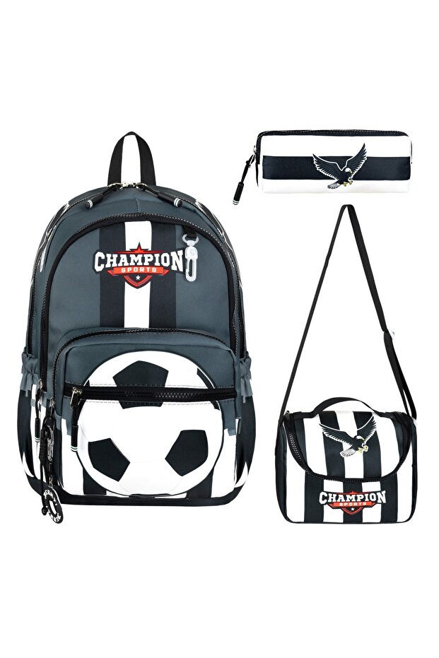 Ultra Luxury Premium Boys' Orthopedic Waterproof Primary School Bag Thermal Lunch and Pen Holder