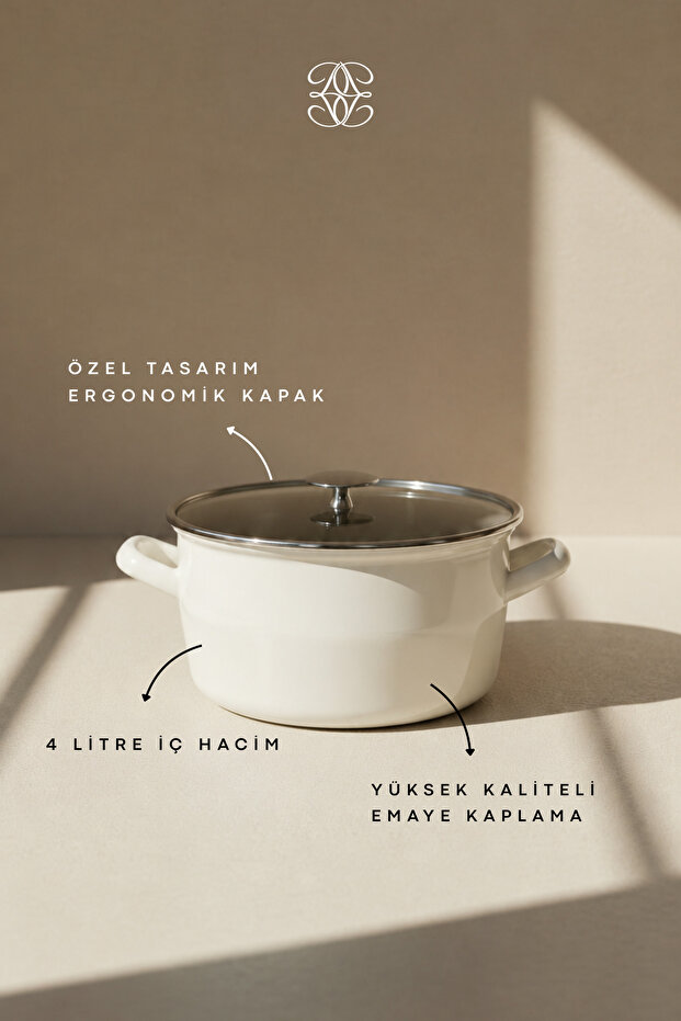 | The Pure Series Essence | 22 cm Enamel Frying Pan | Ivory