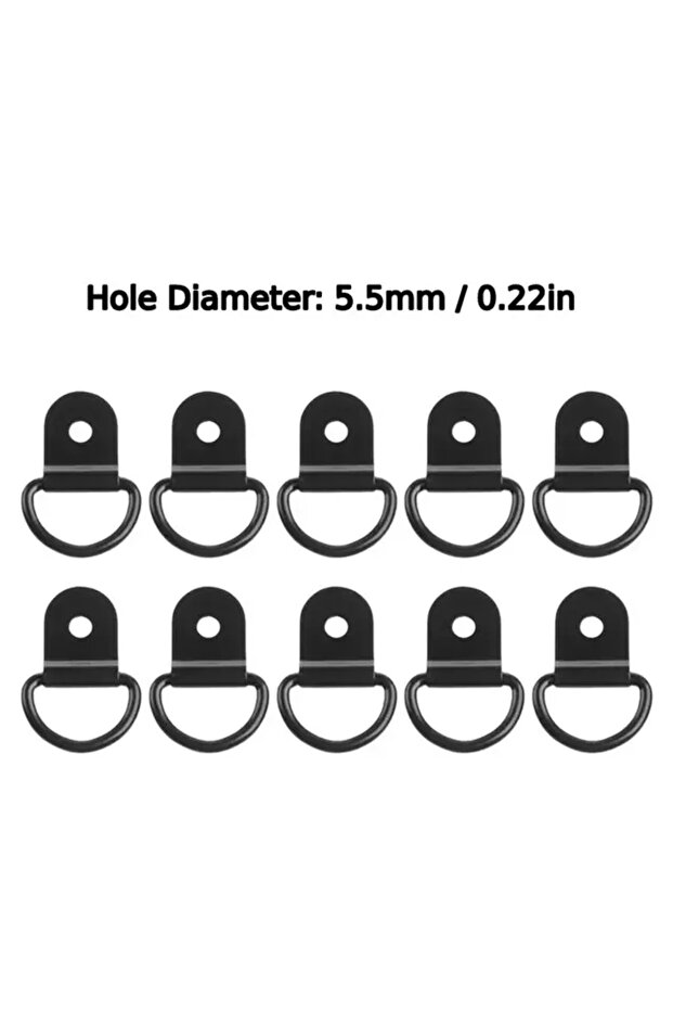 5.5mm 10PCS 10Pcs D Rings Tie Down Anchors Ring Pull Hook Stainless Steel Lashing Ring Load Fit for