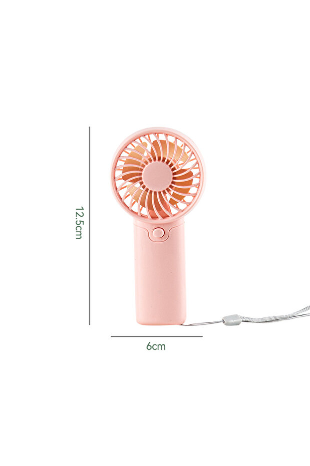 Pink Handheld Mini Fan — 2026 New, Detachable Battery, Low Noise, Pocket Size, High Wind, Desktop Ou