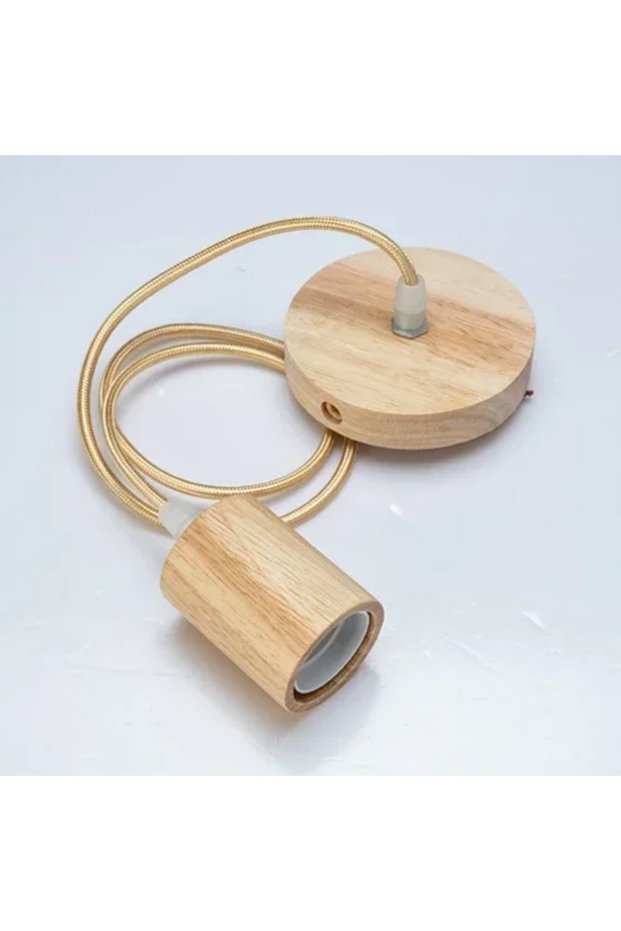 Without Bulb Rectangle Hanglamp Wood Pendant Lamp E27 Wooden Pendant Lights for Bedroom Home/living