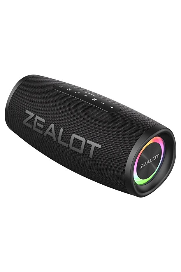 مكبر صوت بلوتوث ZEALOT S56 أسود بقوة خرج 40 وات مع أداء جهير ممتاز