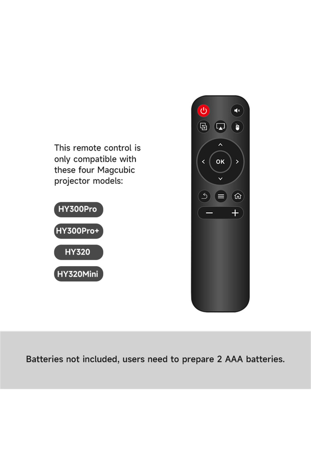 Projector Remote Magcubic IR Wireless Remote Control Replacement for Original HY300, HY300Pro+, HY32