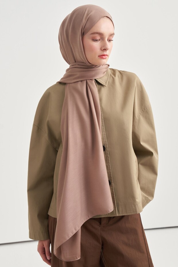 Shantuk Double-Sided Silk Shawl Milk Coffee